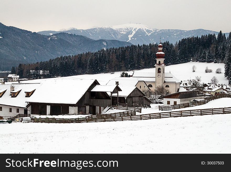 A landscape of Villa Ottone (South Tyrol)