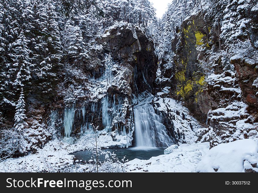 The waterfalls of Riva in Campo Tures