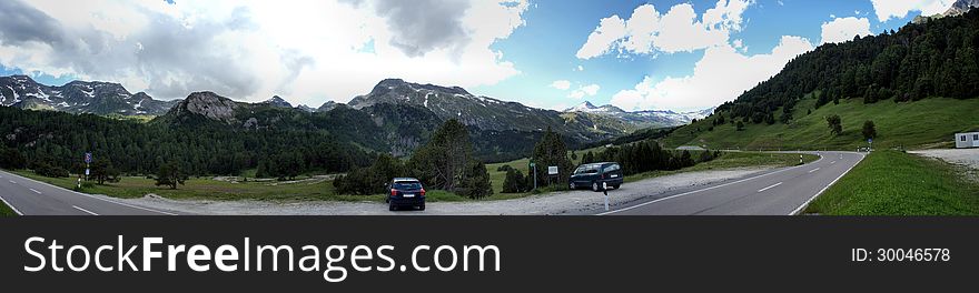 Panorama At A Swiss Pass