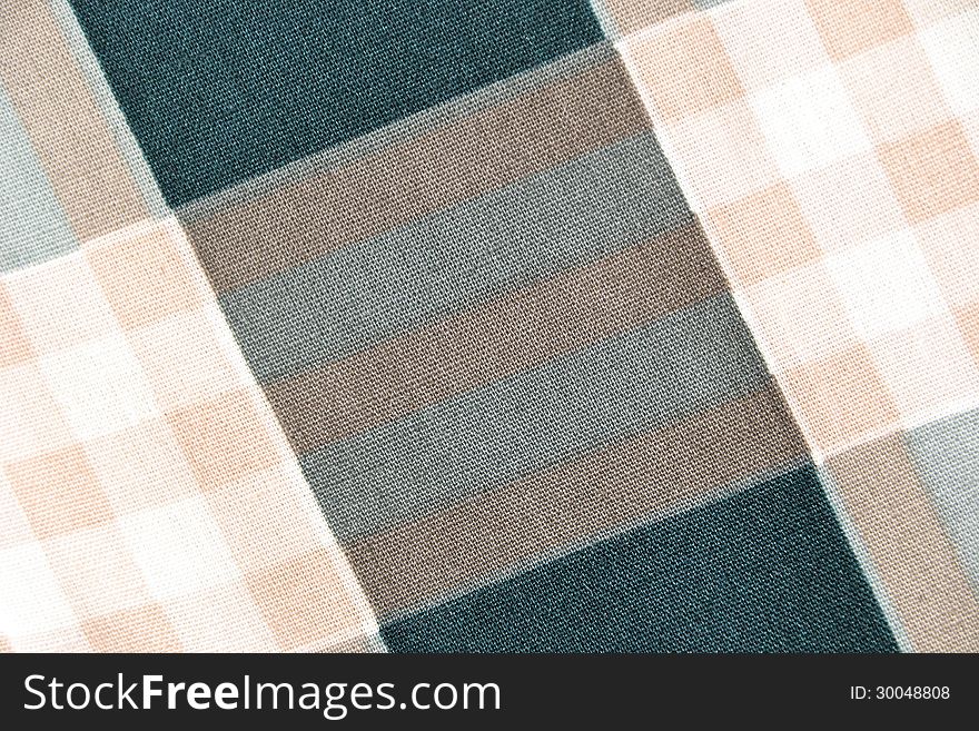 Fabric with a checked pattern