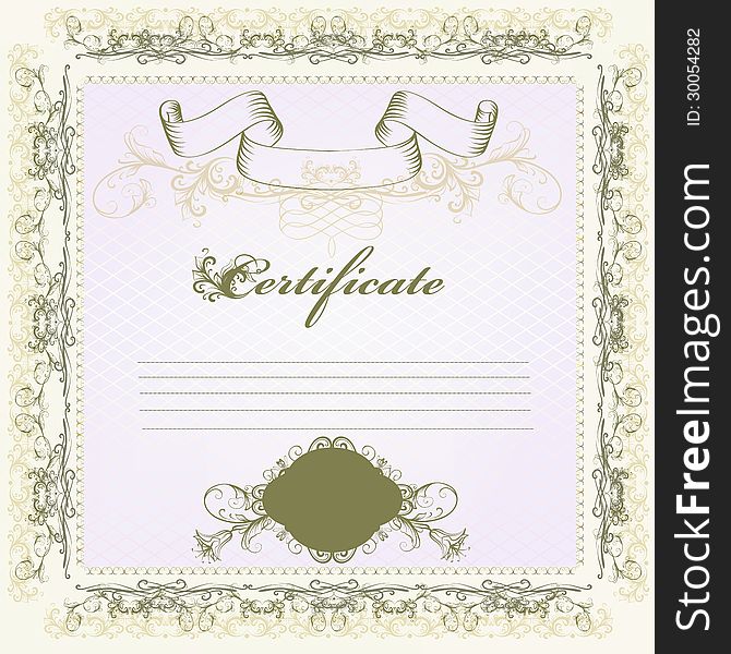 Certificate or coupon for document design. Certificate vector collection. Certificate or coupon for document design. Certificate vector collection