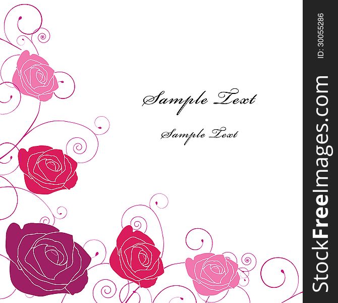 Floral greeting card background design