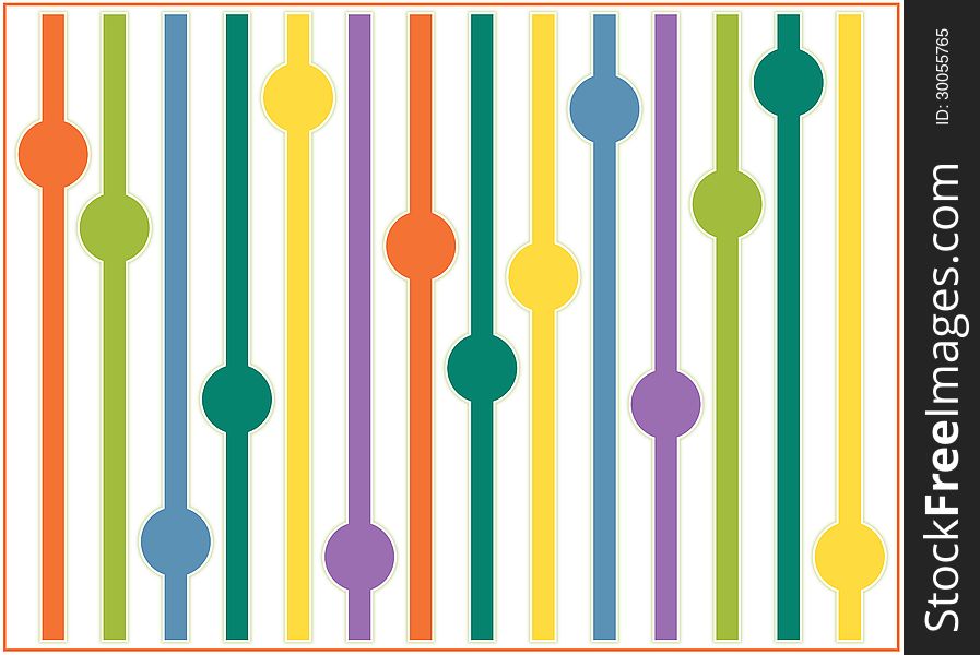 Spring background with colorful straws with balls vertically aligned. Spring background with colorful straws with balls vertically aligned
