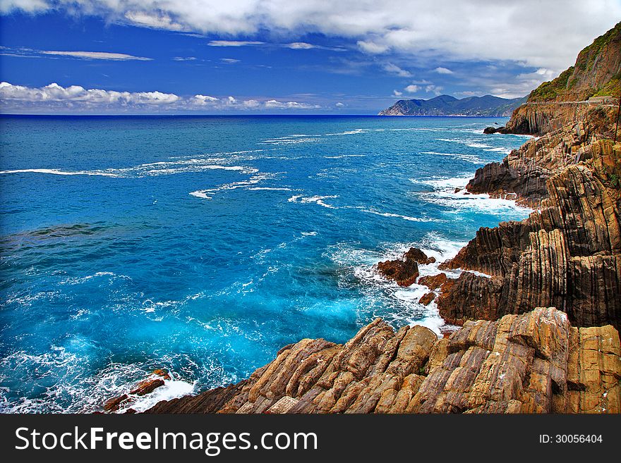 Scenic Ligurian coast of Italy, Cinque terre. Scenic Ligurian coast of Italy, Cinque terre