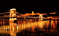 Elisabeth Bridge At Night Stock Photography Elisabeth Bridge At Night Stock Photography