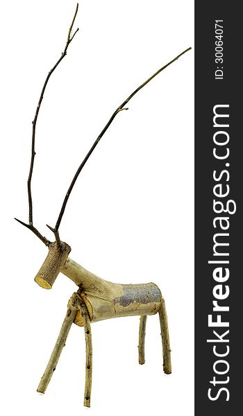 Wooden Deer Doll