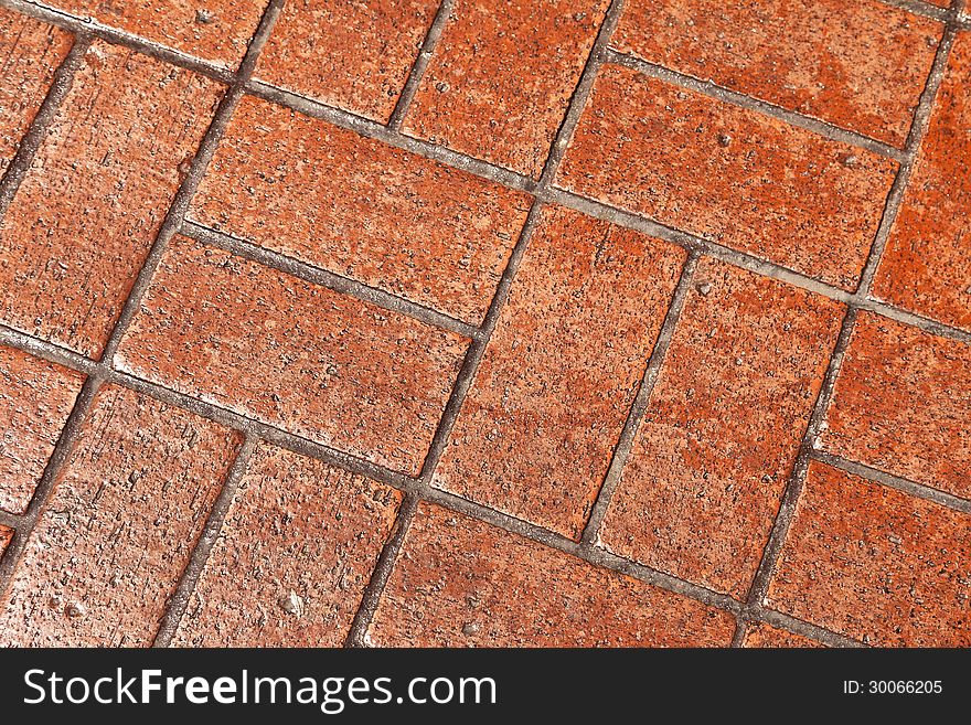 Background of natural brick pavers stone and cement. Background of natural brick pavers stone and cement