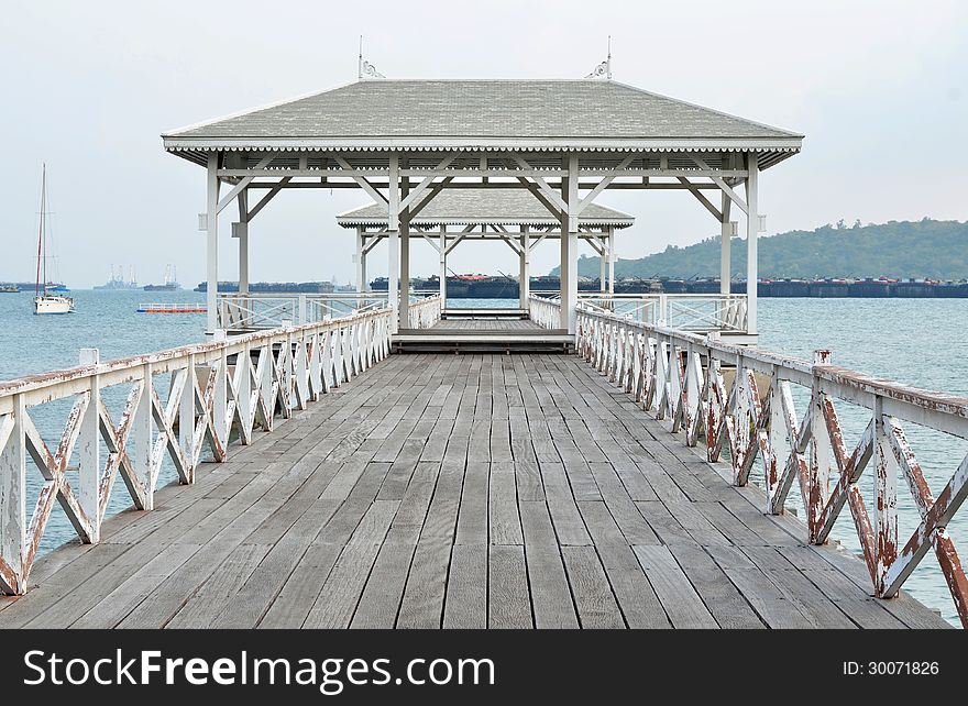 Beautiful old pavilion on Sichang island at chonburi province,Th