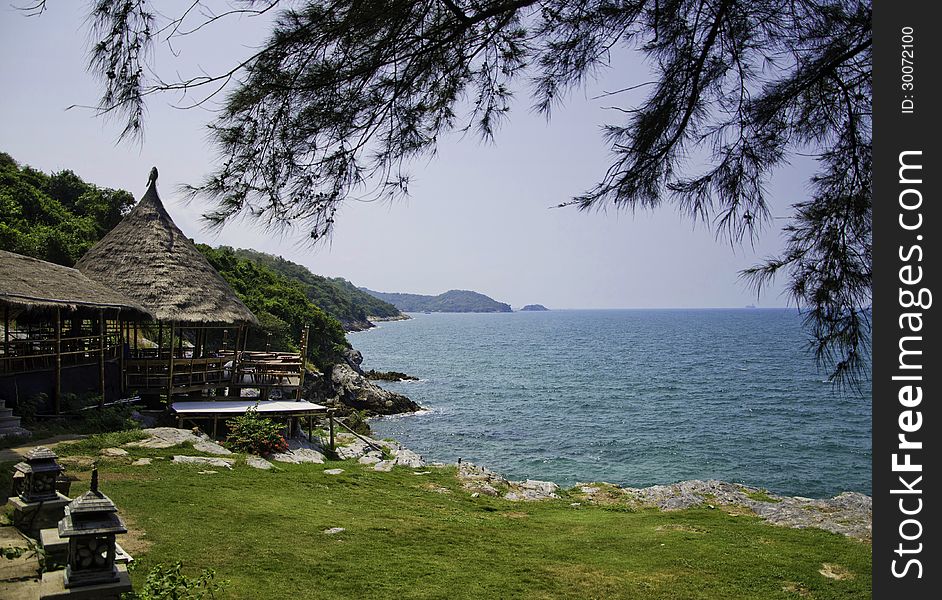 Si Chang Island, sea view of eastern in thailand