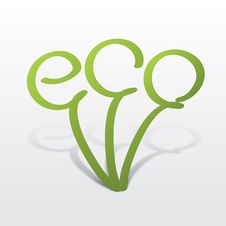 Eco Icon In The Form Of A Germ Stock Image