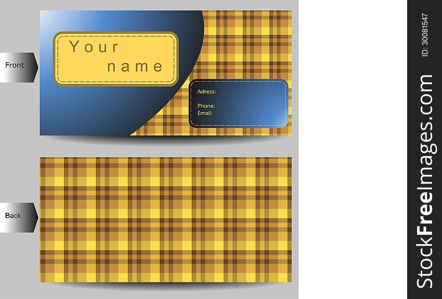 Vector abstract creative business card. Vector abstract creative business card