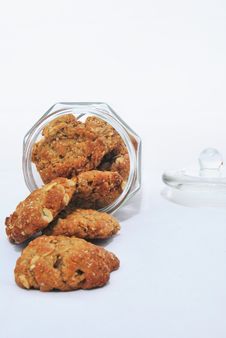 Anzac Oat Biscuits In Jar Royalty Free Stock Image Anzac Oat Biscuits In Jar Royalty Free Stock Image