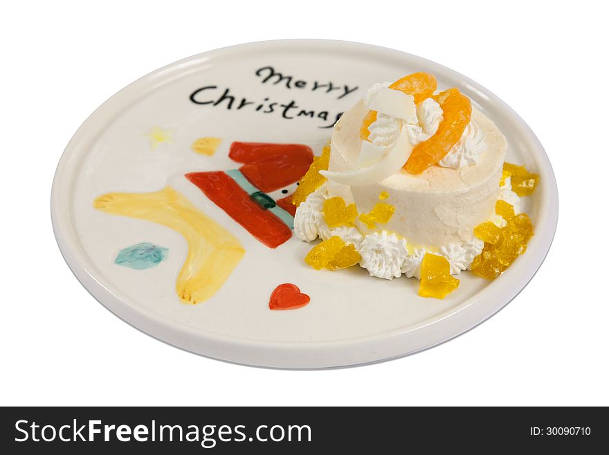 Cake On Plate Christmas