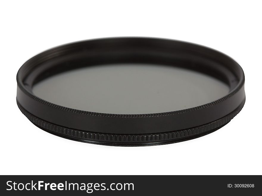 Filter lens camera, isolated on white background, with clipping path