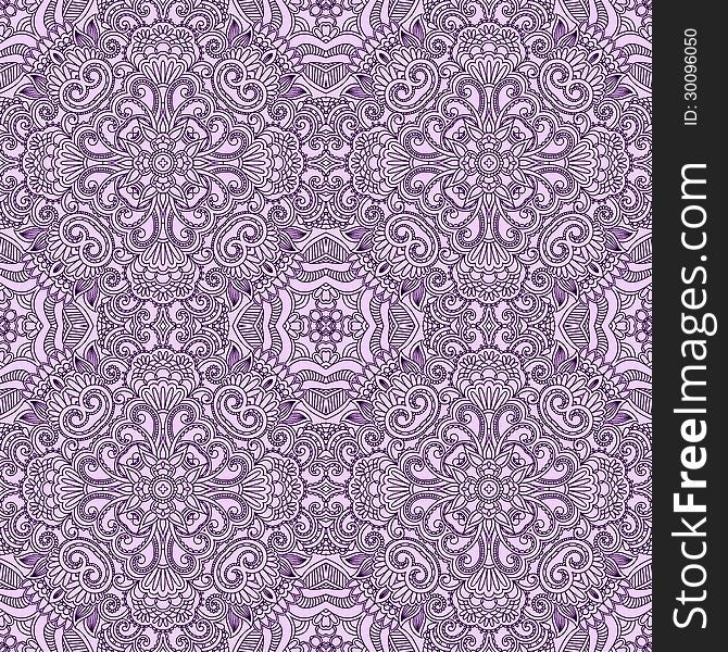 Vector illustration with vintage seamless pattern for print. Vector illustration with vintage seamless pattern for print.