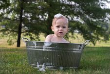 Todder In Tub Royalty Free Stock Images
