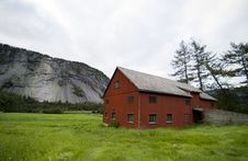 Norway, Barn And Mountain Stock Photos Norway, Barn And Mountain Stock Photos