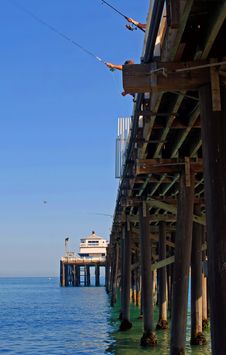 Malibu Pier Royalty Free Stock Photography Malibu Pier Royalty Free Stock Photography