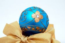 Blue And Gold Christmas Ball Stock Photo Blue And Gold Christmas Ball Stock Photo