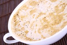 Frothy Cappuccino Coffee. Stock Photo