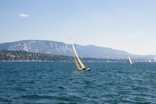 Yachting In Geneva Lake Stock Photo Yachting In Geneva Lake Stock Photo