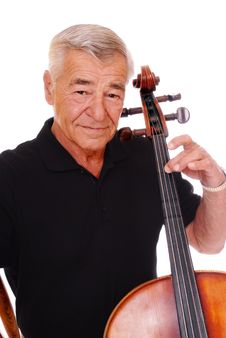 Senior Cello Player Royalty Free Stock Photo Senior Cello Player Royalty Free Stock Photo