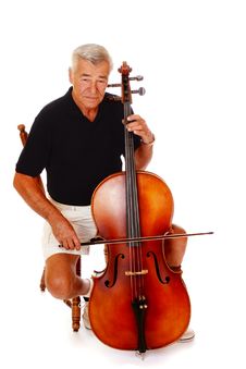 Senior Cello Player Royalty Free Stock Photography Senior Cello Player Royalty Free Stock Photography