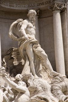 Trevi Fountain - Close Up Royalty Free Stock Image