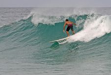 Longboard Surfer Royalty Free Stock Photo