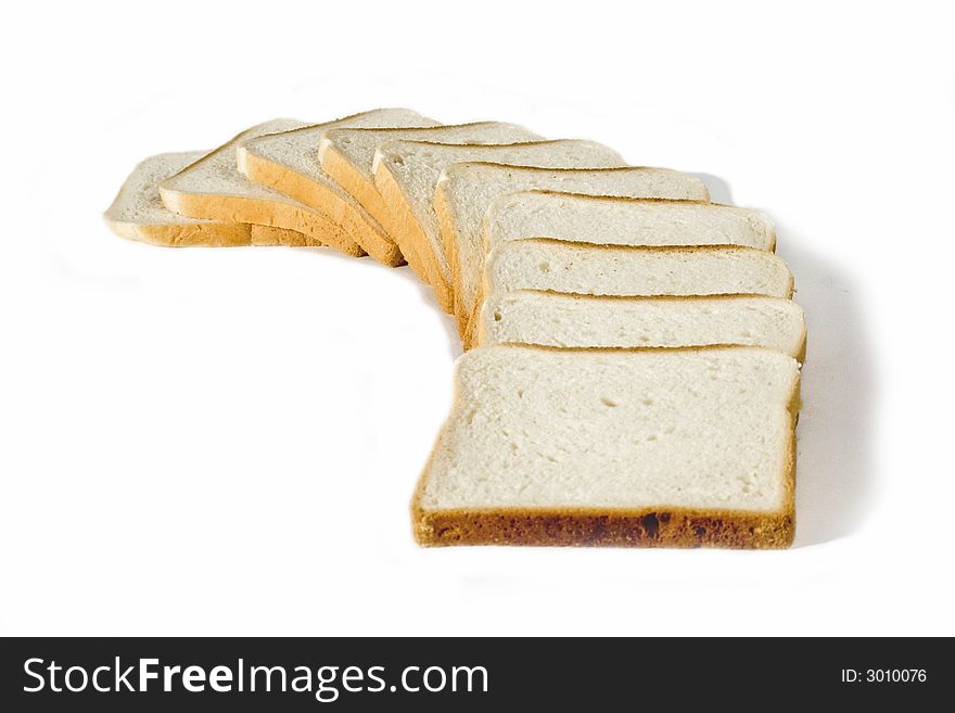 Many slices of sandwich bread in circle. Many slices of sandwich bread in circle