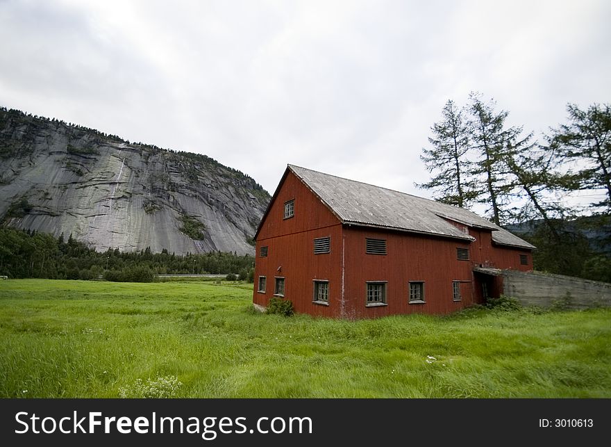 Norway, barn and mountain