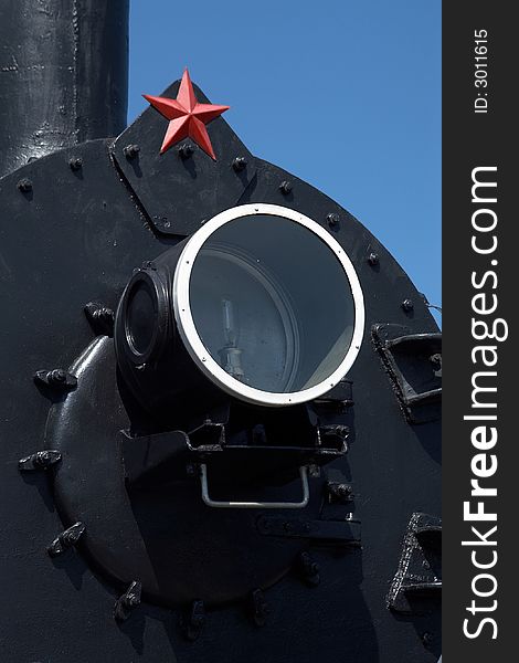 Headlight of the russian steam locomotive dated 30s. Headlight of the russian steam locomotive dated 30s