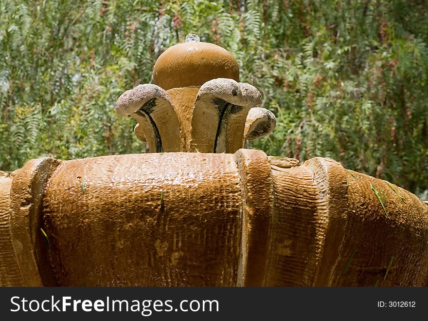 Ornate fountain at Mission San Diego, San Diego, California.