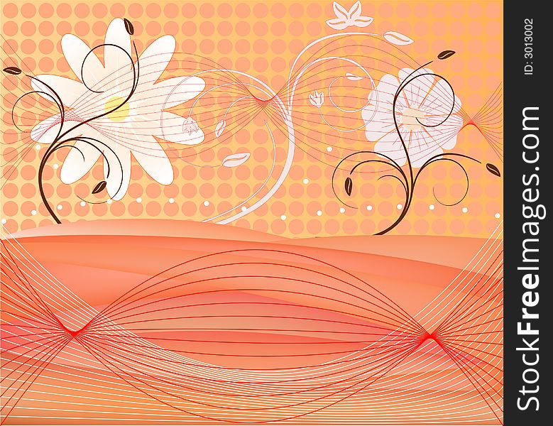 Abstract art floral vector ilustration