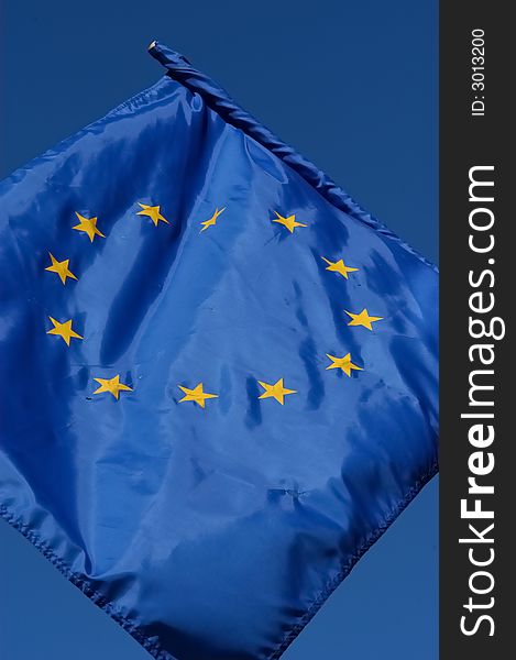 European union blue flag whit yellow stars. European union blue flag whit yellow stars