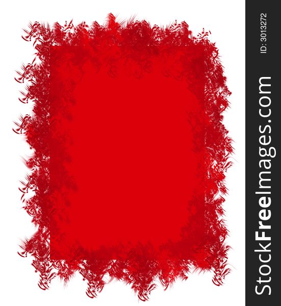 Computer generated abstract red frame
