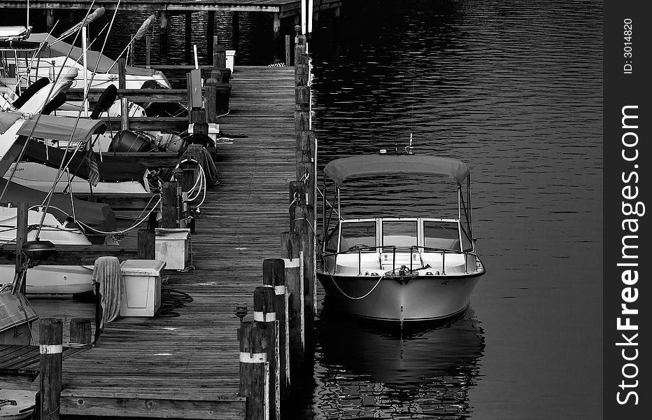 White boat with canopy