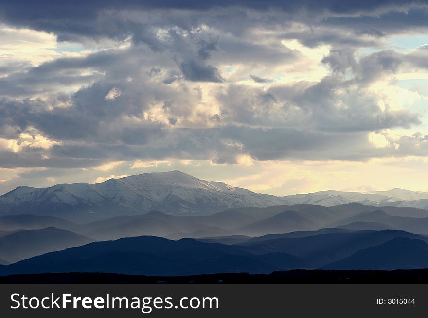 Beautiful mountain in Azerbaijan and clouds