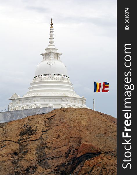 Buddhist stupa in Kirinda, Sri Lanka