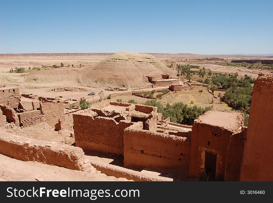 Ait Benhaddou kasbah, Ouarzazatte, Morocco. Ait Benhaddou kasbah, Ouarzazatte, Morocco