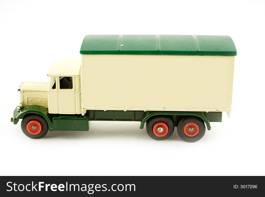 Light yellow truck with room to place text on