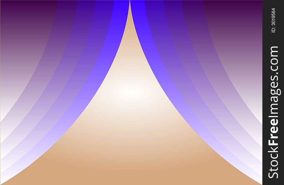 Blue gradient curtains on the left and right and a gradient orange background. Also available as Illustrator-file. Blue gradient curtains on the left and right and a gradient orange background. Also available as Illustrator-file