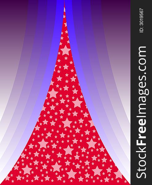 Blue gradient curtains on the left and right and a red background with stars. Also available as Illustrator-file. Blue gradient curtains on the left and right and a red background with stars. Also available as Illustrator-file