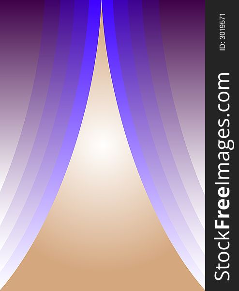 Blue gradient curtains on the left and right and a gradient orange background. Also available as Illustrator-file. Blue gradient curtains on the left and right and a gradient orange background. Also available as Illustrator-file