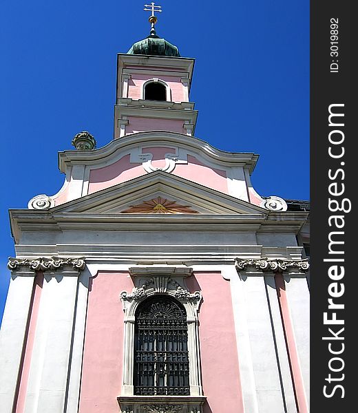 Little pink church in Austria