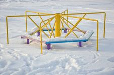 Carousel Winter. Stock Image