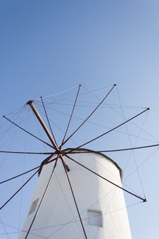 Traditional Windmill Of Santorini Royalty Free Stock Photos