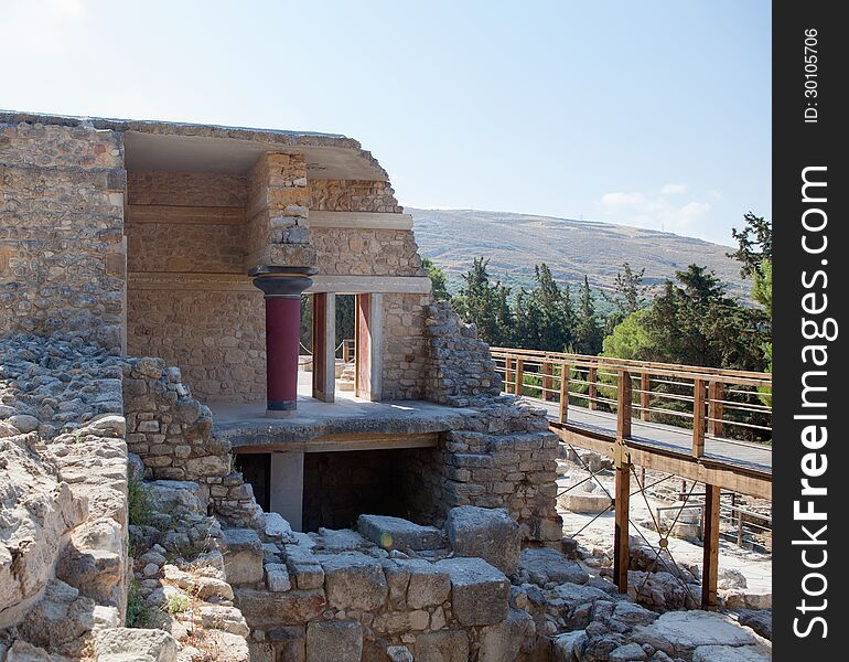 Knossos Palace At Crete, Greece.