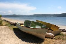 Wooden Boats On The Beach Stock Photos Wooden Boats On The Beach Stock Photos