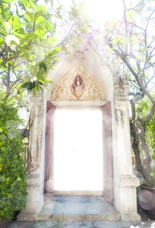 The Door With Sunlight Shining Through. Stock Images The Door With Sunlight Shining Through. Stock Images